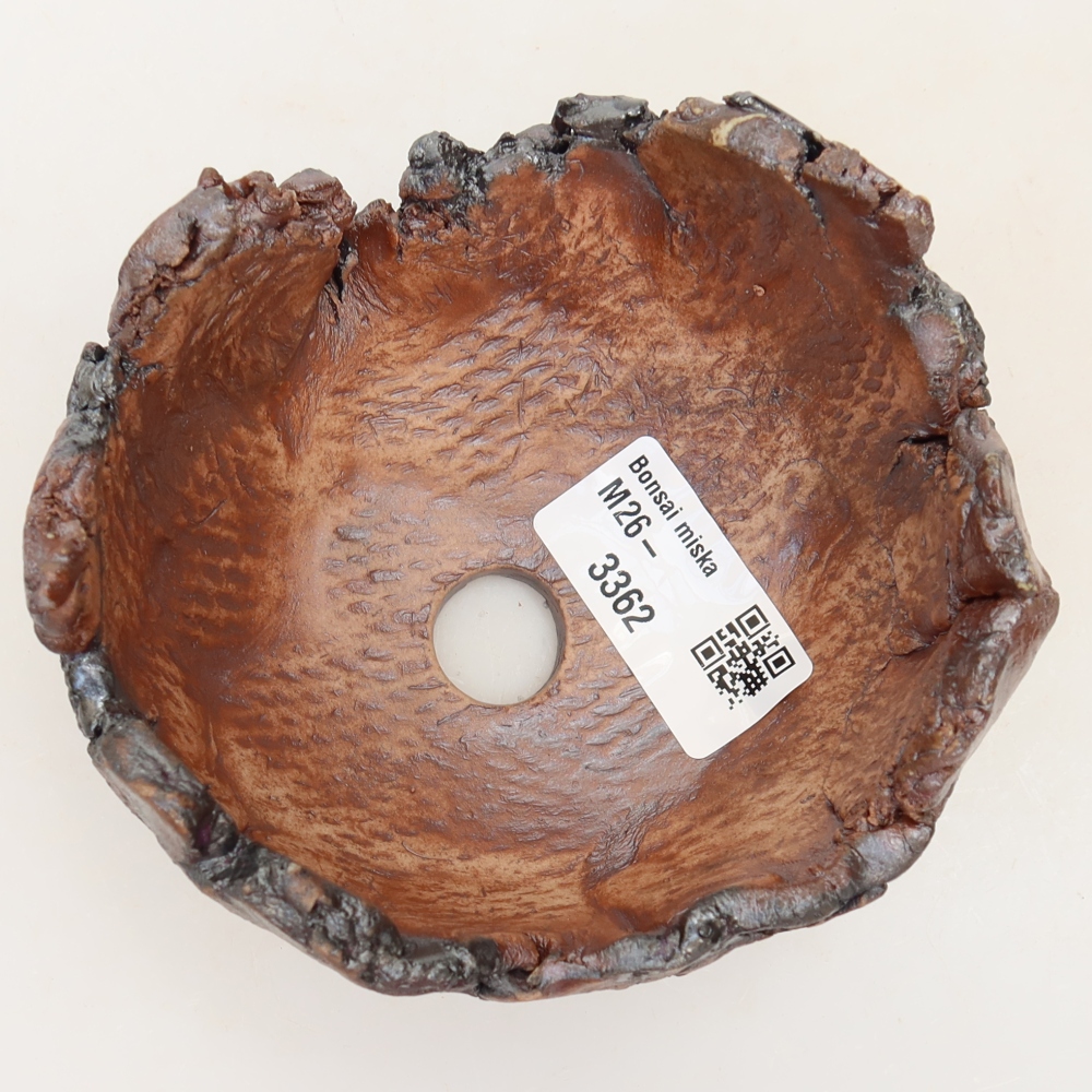 Keramikschale 11 x 10 x 6,5 cm , Farbe braun