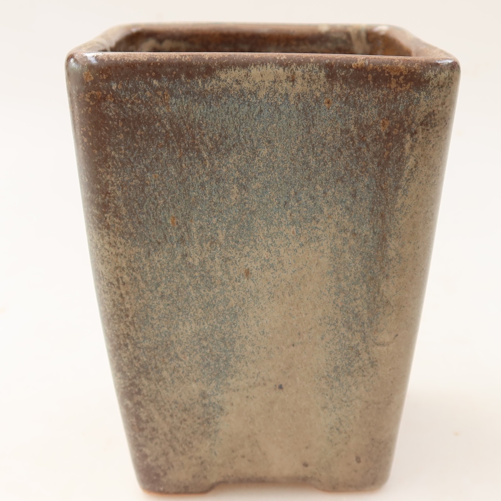 Bonsaischale aus Keramik 8,5 x 8,5 x 11 cm, braun