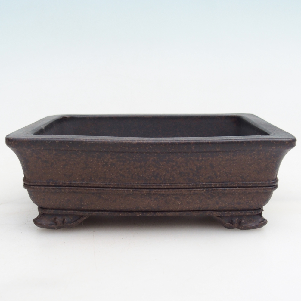 Bonsaischale aus Keramik 15,5 x 11,5 x 5 cm, bräunlich ocker