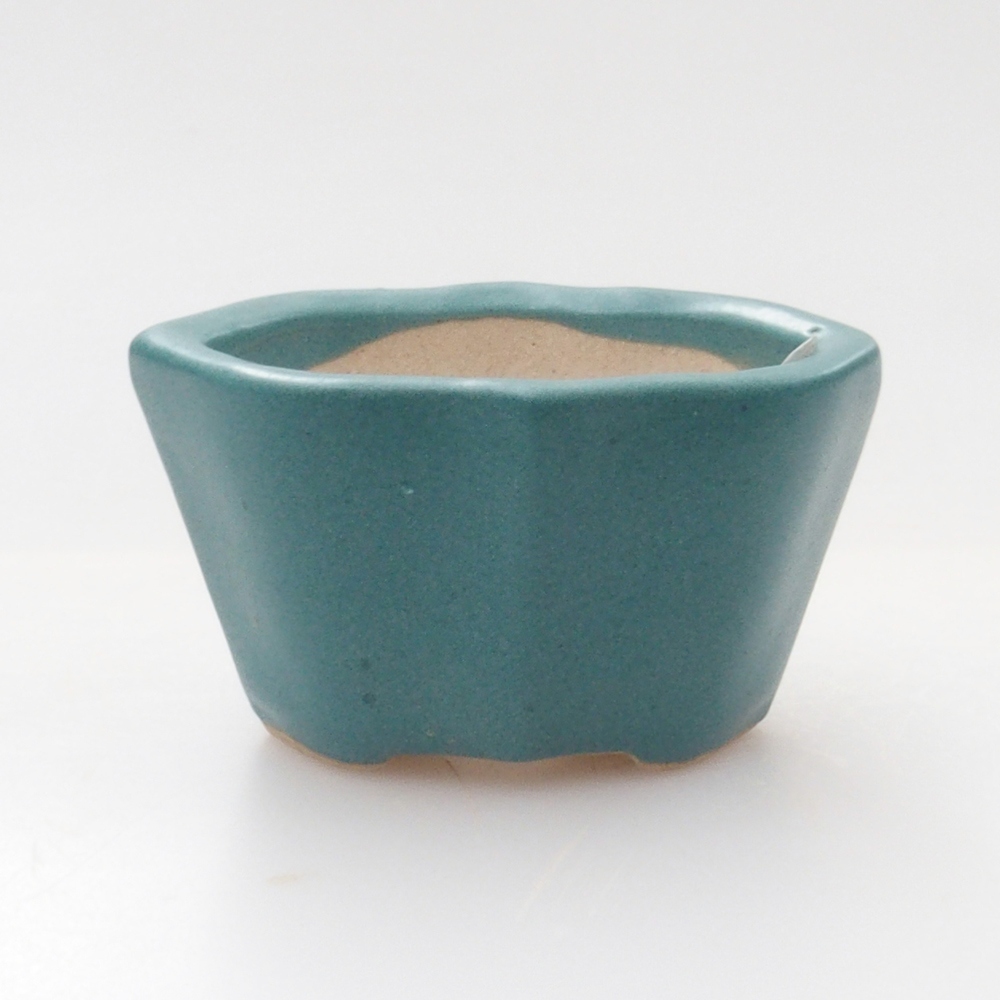 Bonsaischale aus Keramik 6,5 x 5,5 x 4 cm, Farbe blau