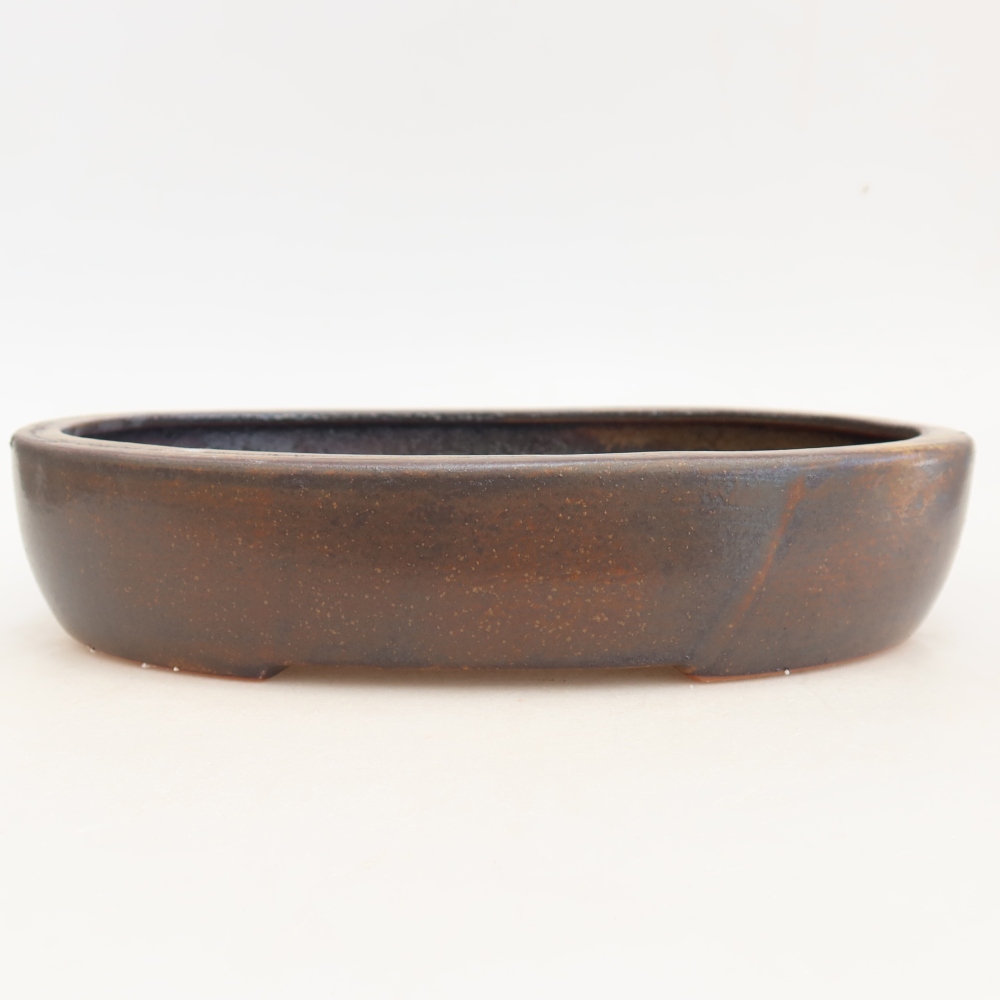 Bonsaischale aus Keramik 27 x 21 x 5,5 cm, braun