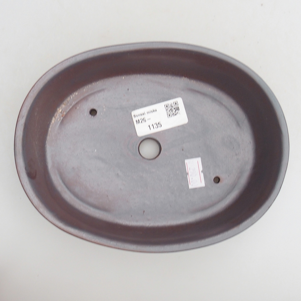 Bonsaischale aus Keramik 19 x 14 x 4,5 cm, metallfarben