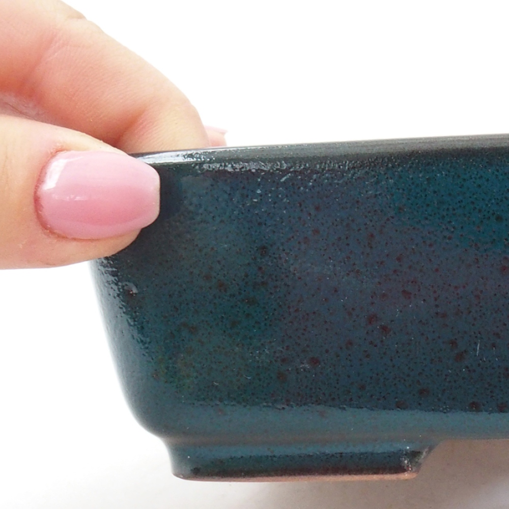 Bonsaischale aus Keramik 15 x 12 x 4,5 cm, grün