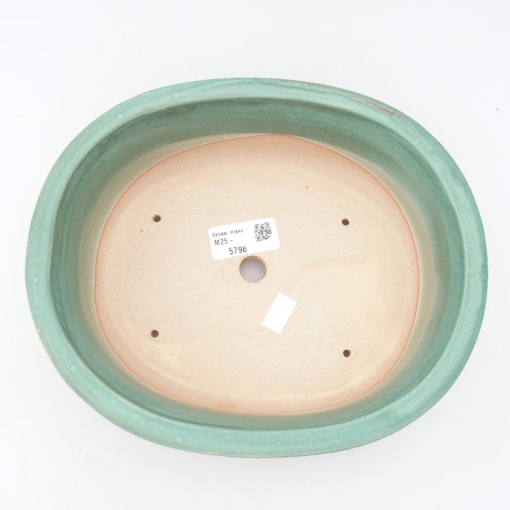 Bonsaischale aus Keramik 23 x 19,5 x 7 cm, grün