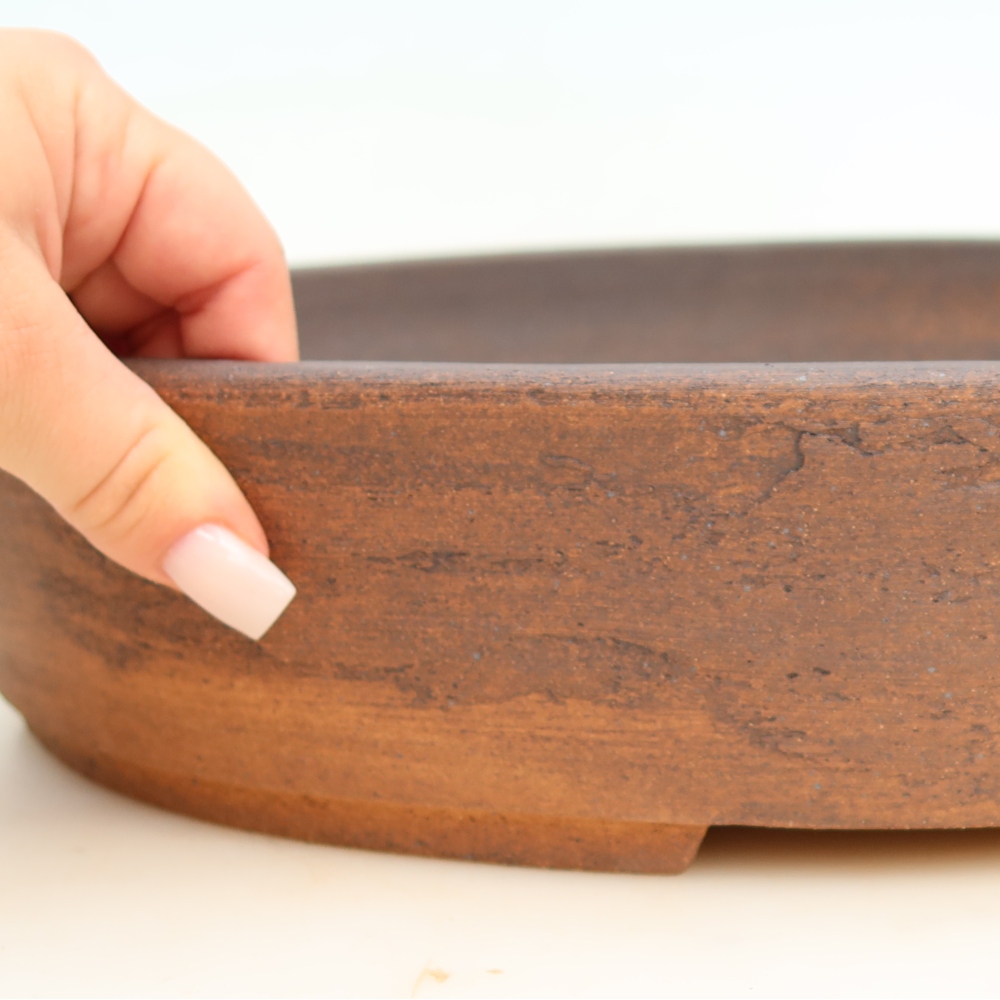 Keramik-Bonsai-Schale 38 x 30,5 x 8 cm, Farbe: braun