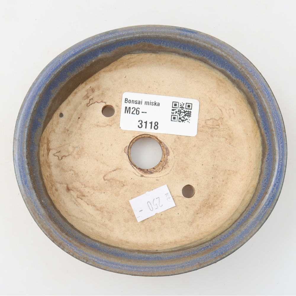Keramik-Bonsai-Schale, 12,5 × 11,5 × 3,5 cm, Farbe: Blau