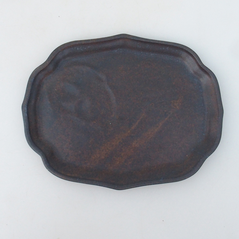 Bonsaischale + Untertasse H51 - 18x14x5 cm - braun