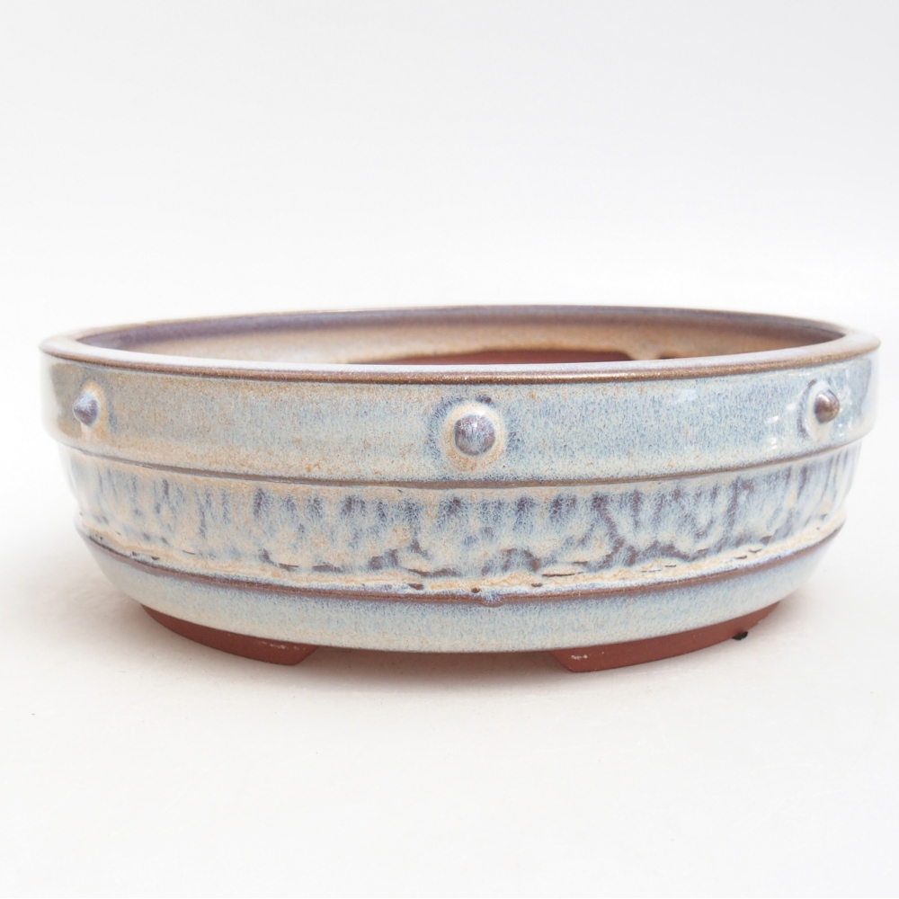 Bonsaischale aus Keramik 20 x 20 x 6 cm, Farbe blau