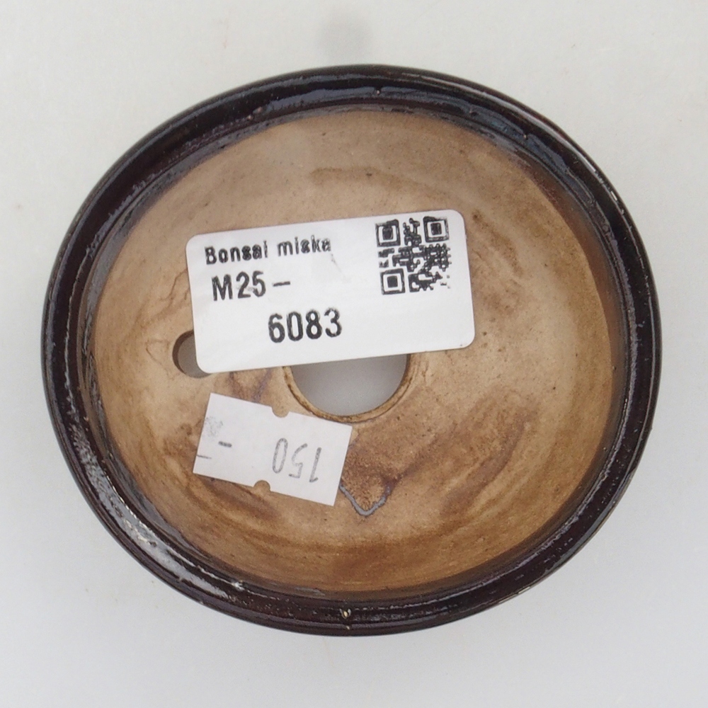 Bonsaischale aus Keramik 10 x 8,5 x 4 cm, braun