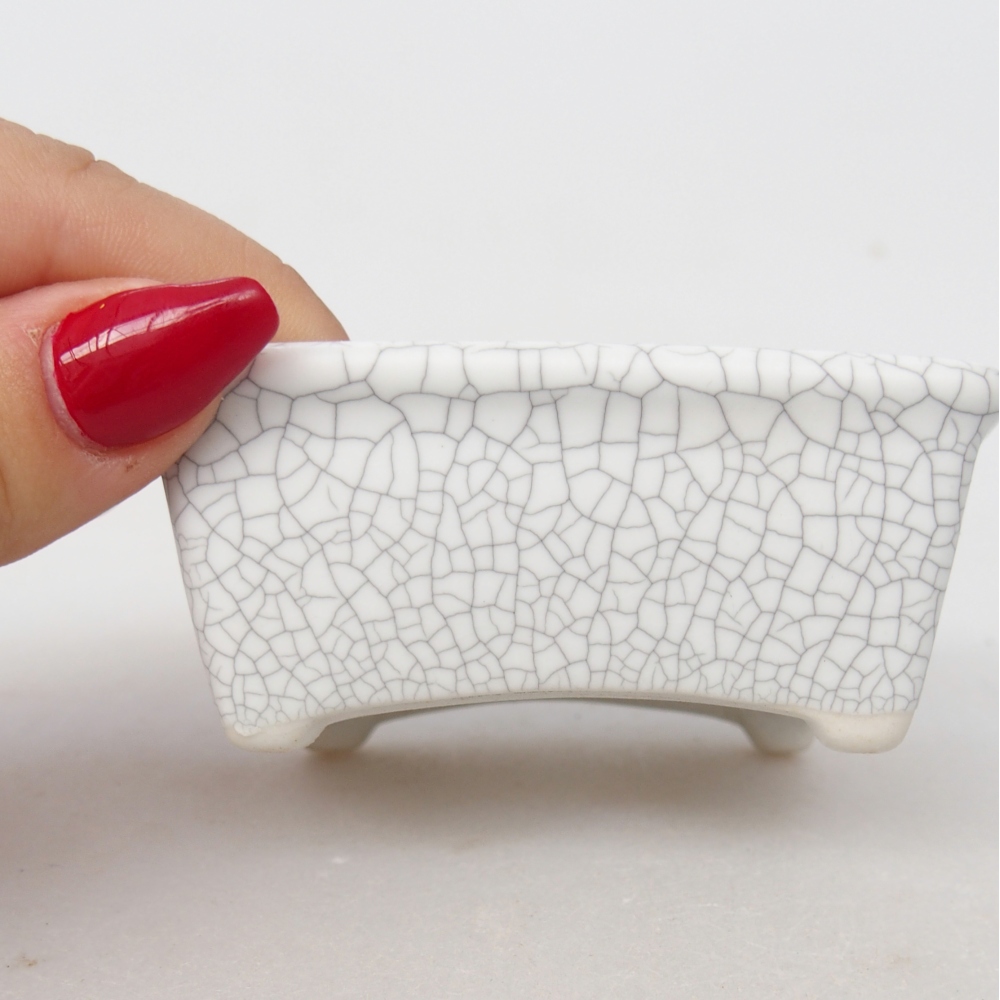 Mini-Bonsaischale 8 x 6,5 x 3,5 cm, Raku-Farbe