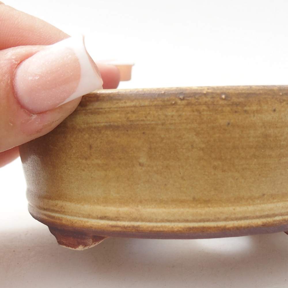 Bonsaischale aus Keramik 9 x 9 x 3,5 cm, grün