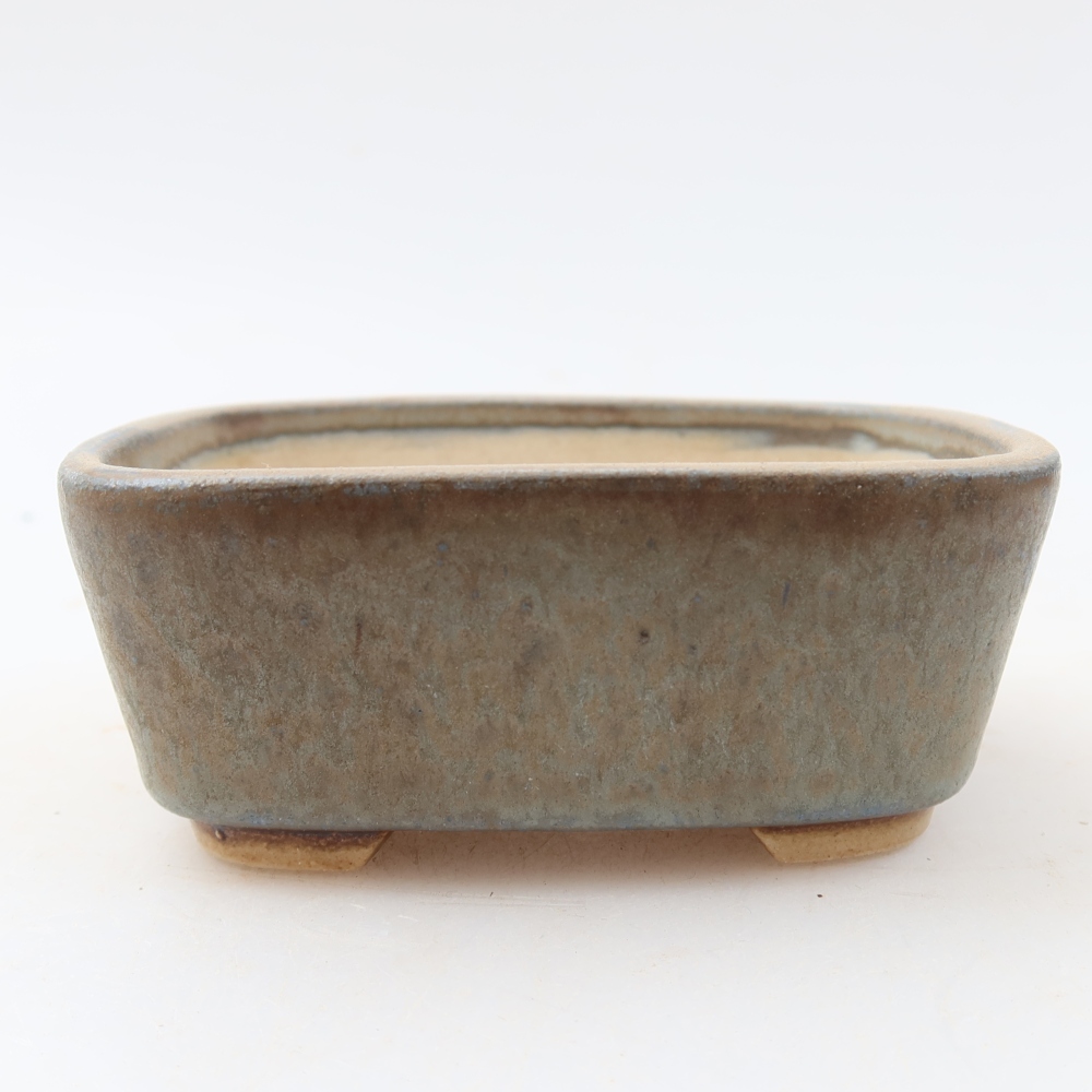 Keramik-Bonsai-Schale, 10 x 8,5 x 4 cm, Farbe: Blau