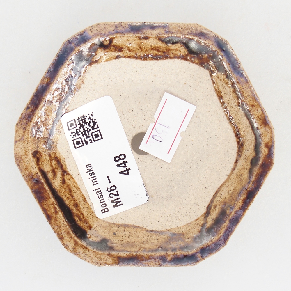 Bonsaischale aus Keramik 8,5 x 8 x 2,5 cm, braun