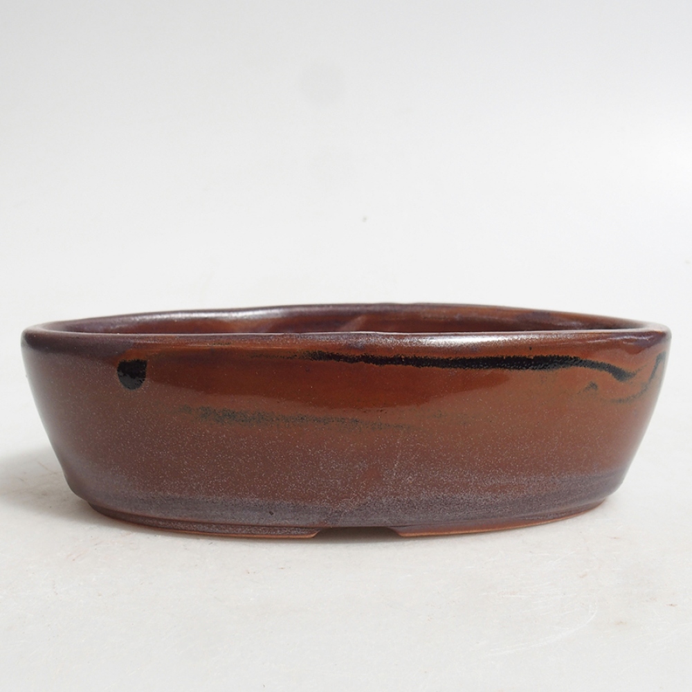 Bonsaischale aus Keramik 15 x 9,5 x 4 cm, braun