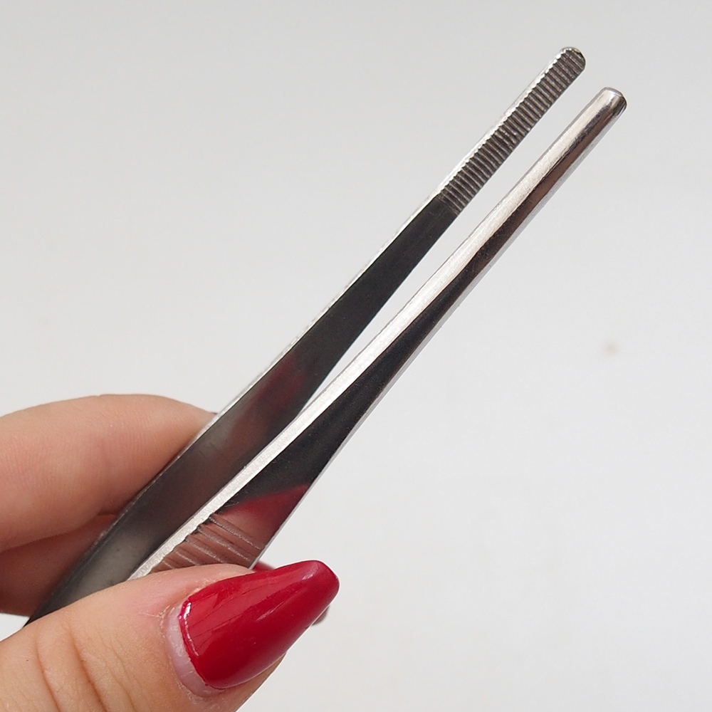 Spatel und Pinzette 22 cm - rostfreier Stahl