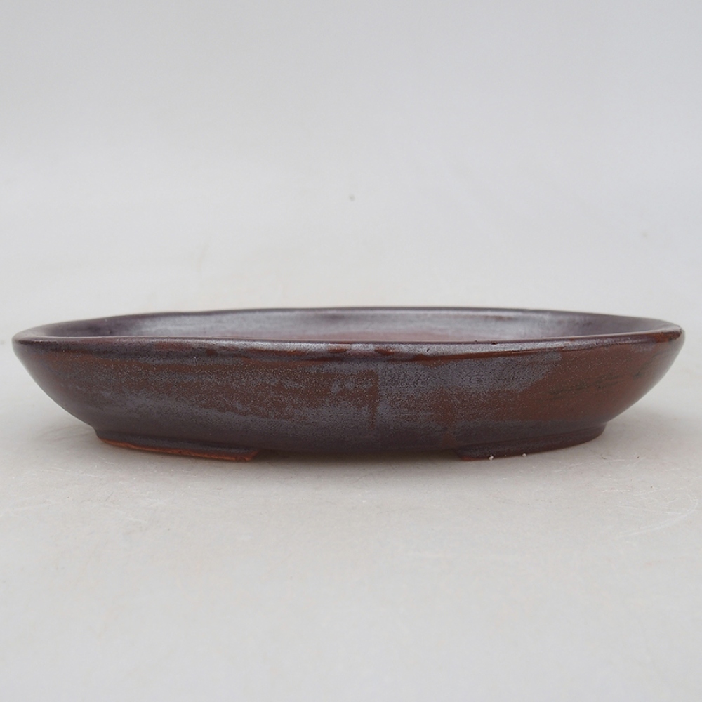 Bonsaischale aus Keramik 15,5 x 11 x 2,5 cm, braun