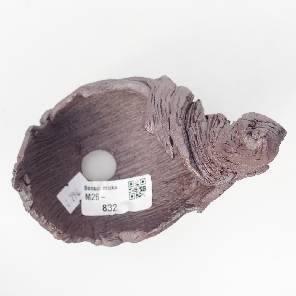 Keramikschale 10 x 8 x 13,5 cm, metallfarben