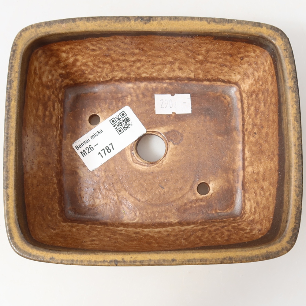 Keramik-Bonsai-Schale 15 x 12 x 5,5 cm, Farbe: braun