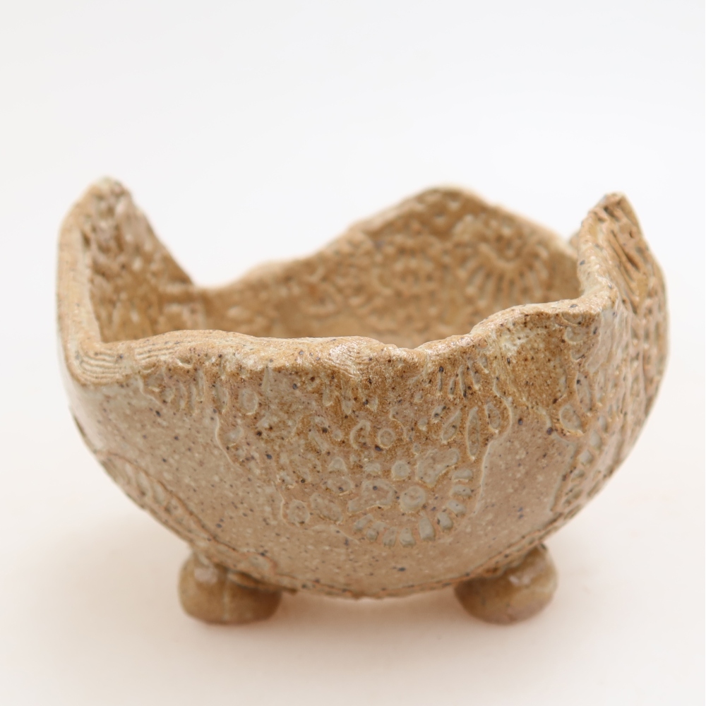 Keramikschale 9 x 8 x 6 cm , Farbe beige