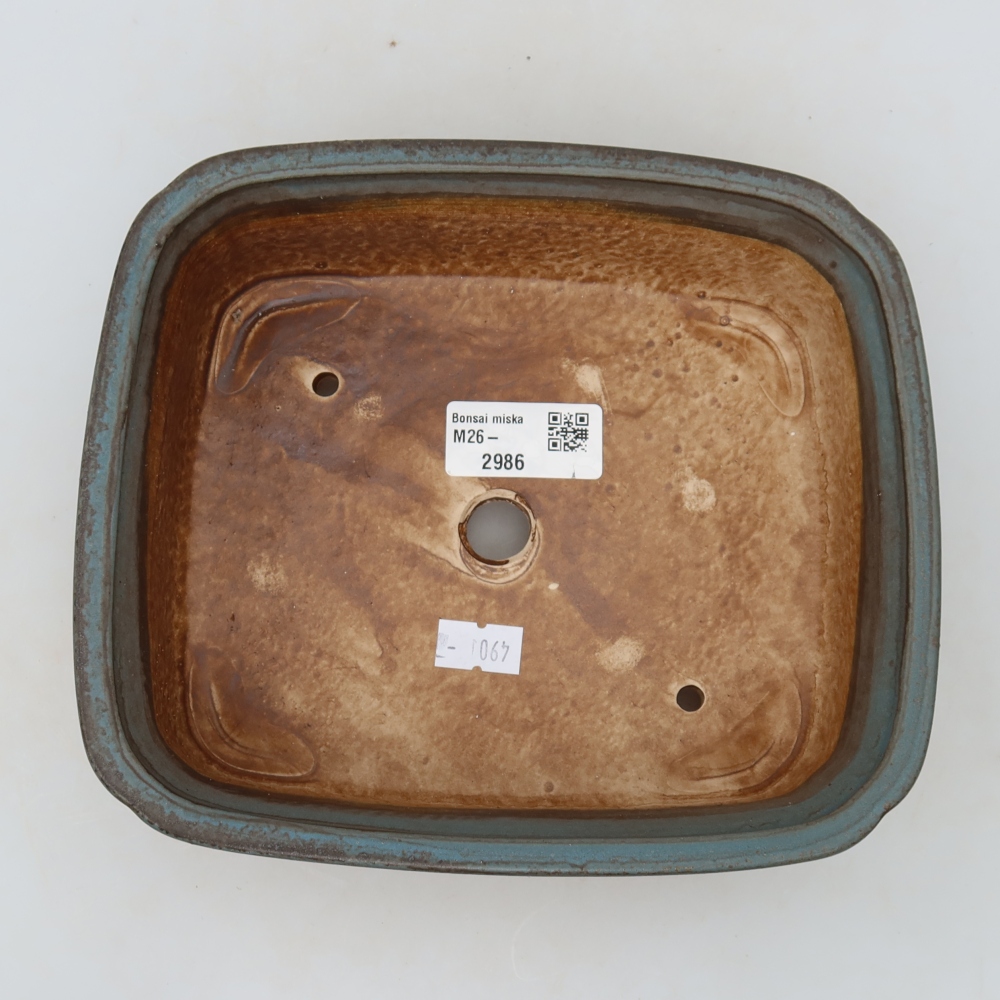 Keramik-Bonsai-Schale 20 x 17,5 x 6 cm, Farbe: Blau