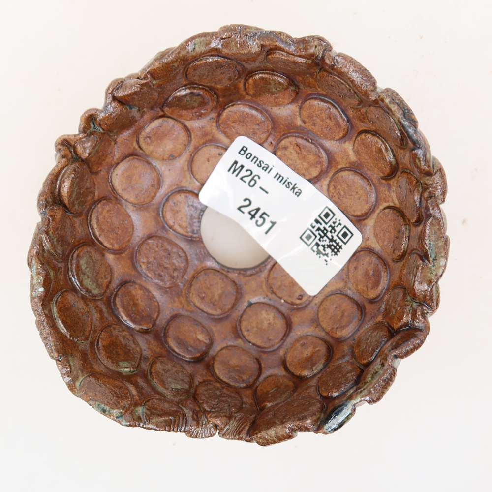 Keramikschale  8,5 x 8,5 x 5 cm, Farbe: braun-grün