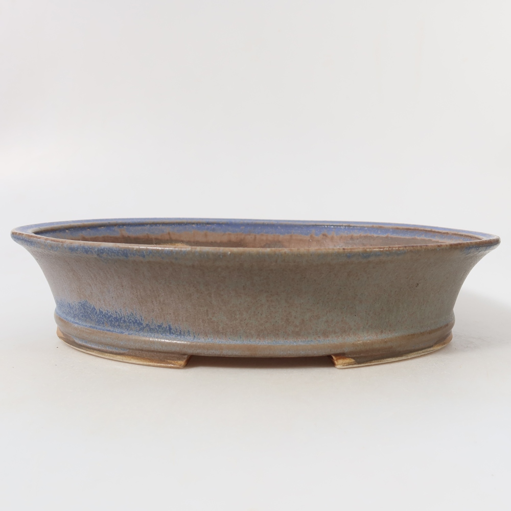 Keramik-Bonsai-Schale, 27 x 24,5 x 5,5 cm, Farbe: Blau
