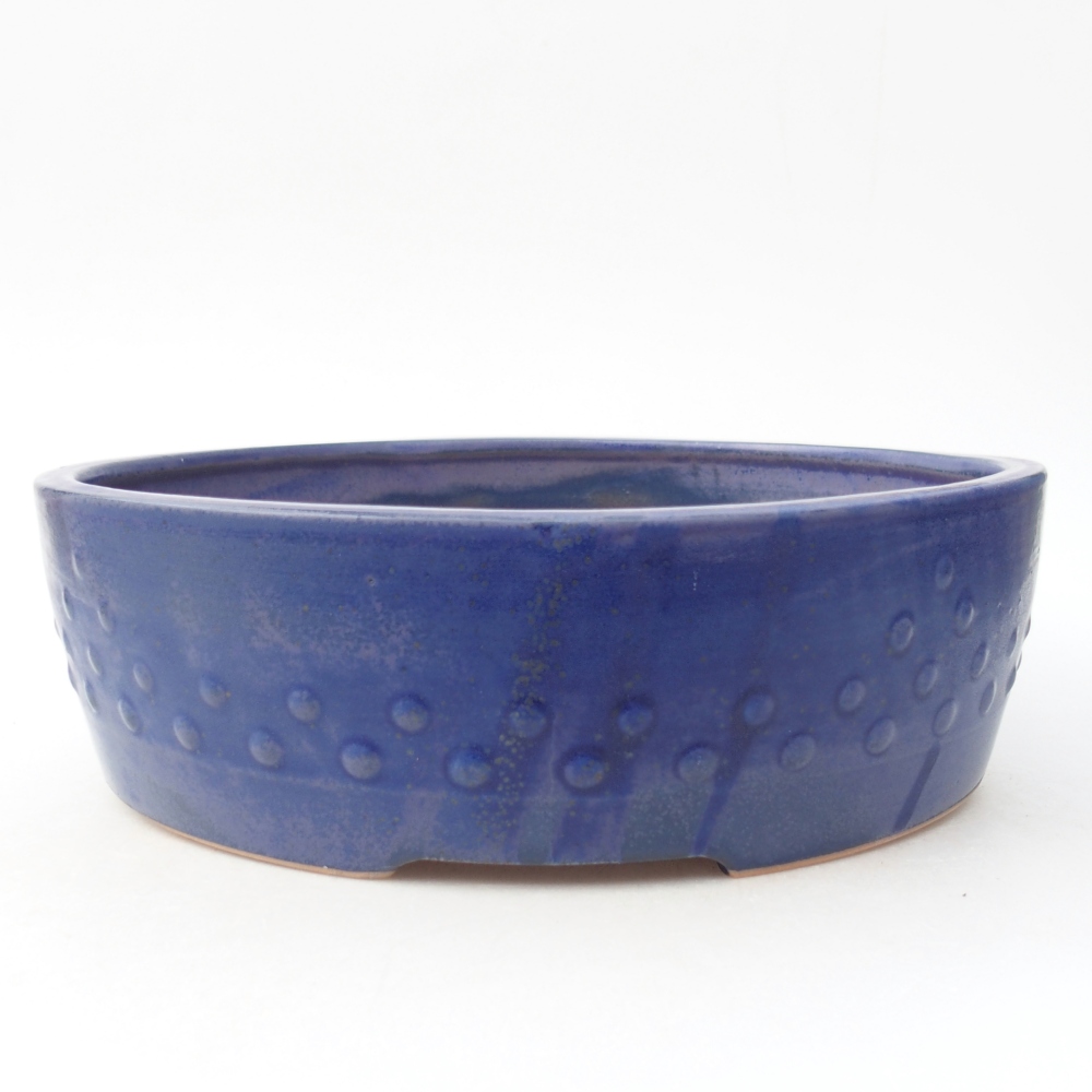 Bonsaischale aus Keramik 24,5 x 24,5 x 7 cm, Farbe blau