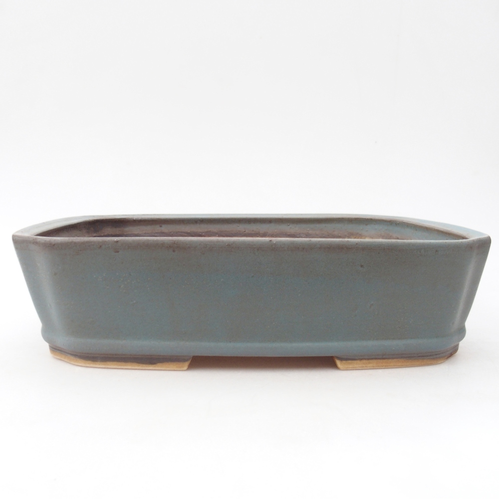 Bonsaischale aus Keramik 25 x 21,5 x 6,5 cm, Farbe blau