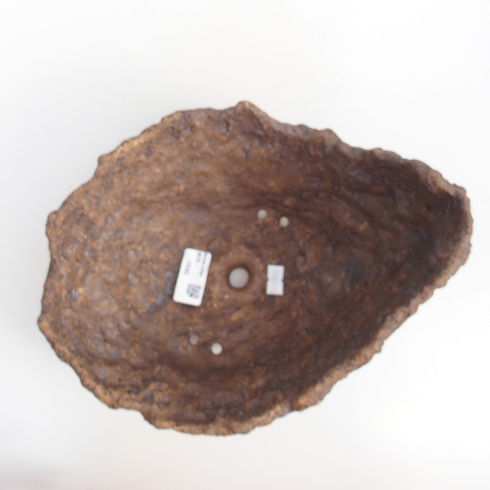 Keramikschale 24 x 20 x 16,5 cm , Farbe braun