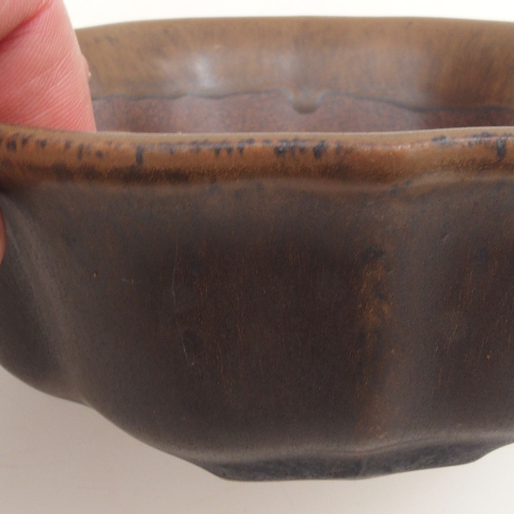 Bonsaischale H06 - 14,5 x 14,5 x 5 cm - braun