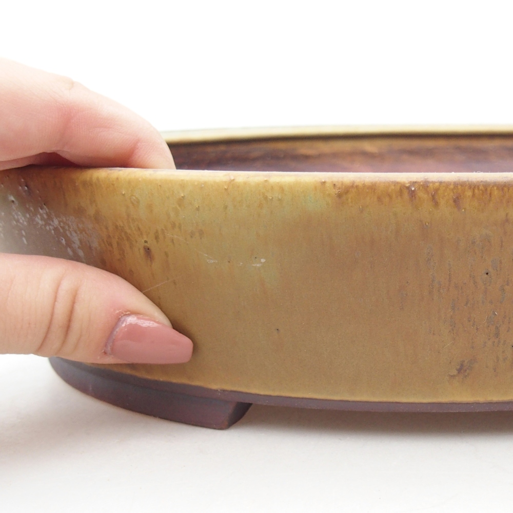 Bonsaischale aus Keramik 28 x 24,5 x 6 cm, grün