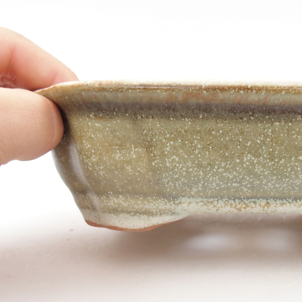 Bonsaischale aus Keramik 15,5 x 12 x 6 cm, Farbe blau