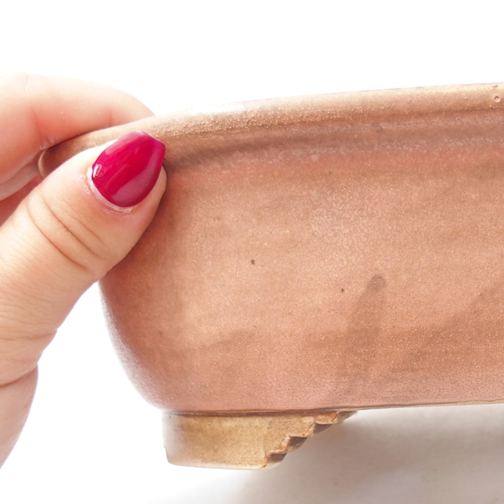 Bonsaischale aus Keramik 20 x 16 x 7 cm, rosa