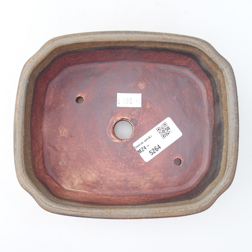 Bonsaischale aus Keramik 17,5 x 14 x 4,5 cm, Farbe blau