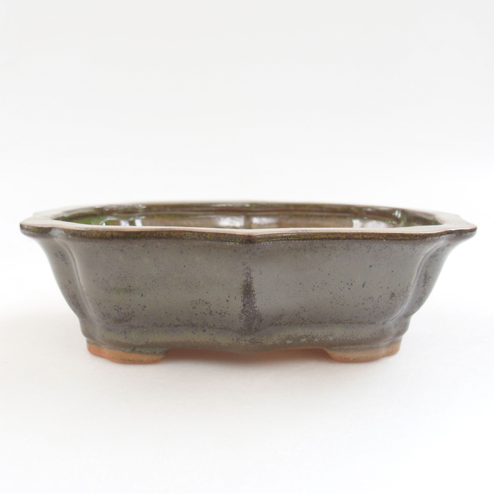 Bonsaischale aus Keramik 15,5 x 12 x 6 cm, Farbe blau