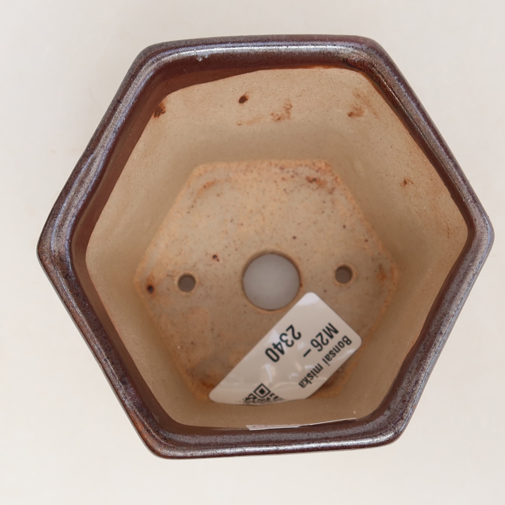 Keramik-Bonsai-Schale 9 x 8 x 8 cm, Farbe: braun