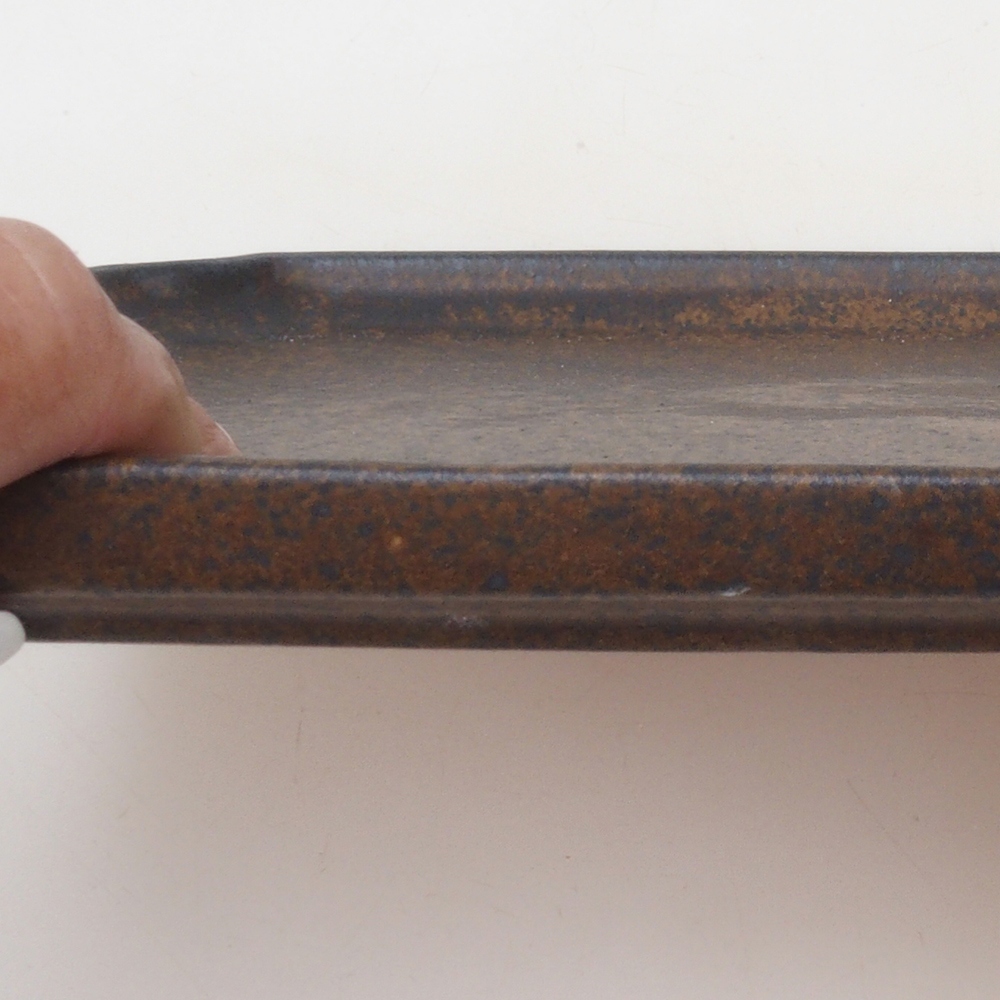 Keramikschale H07 - 28 x 19 x 1,5 cm - braun