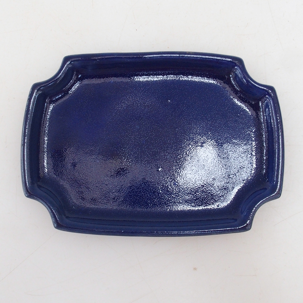 Keramische Untertasse H01 - 11,5 x 8 x 0,5 cm - blau