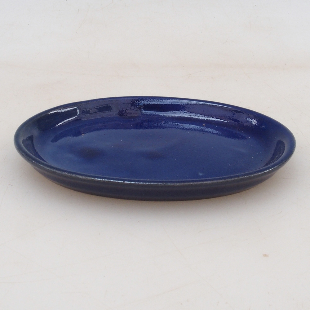 Keramische Untertasse H04 - 10,5 x 8 x 1 cm - blau