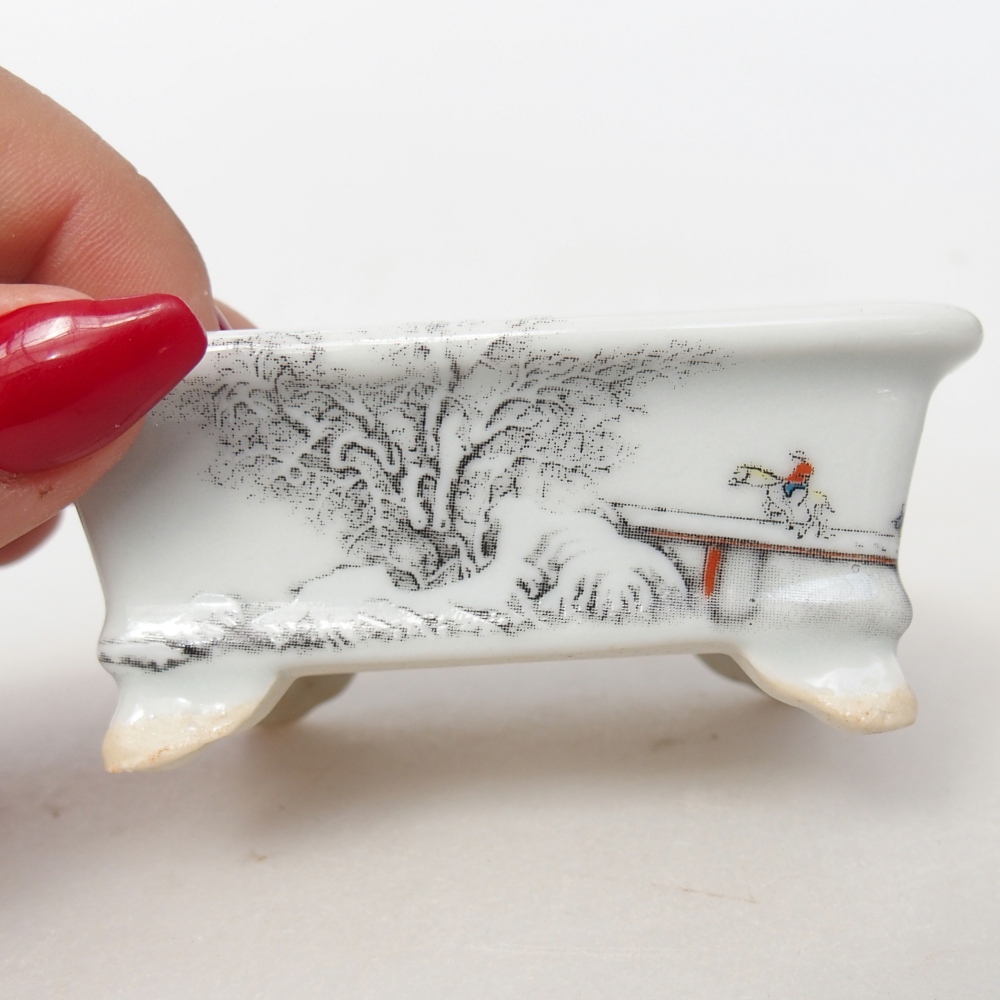 Mini-Bonsaischale 8 x 6 x 3 cm, weiß