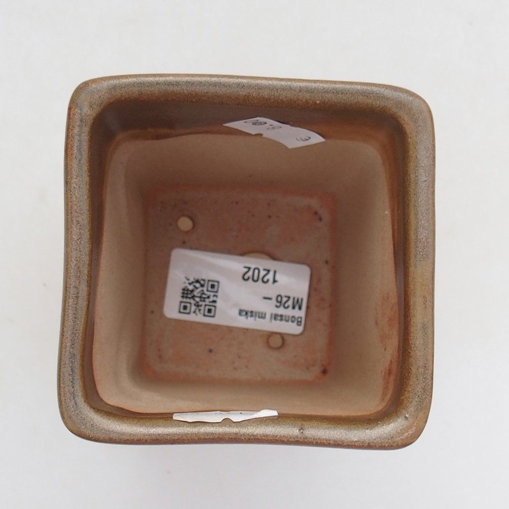 Bonsaischale aus Keramik 7,5 x 7,5 x 10,5 cm, braun