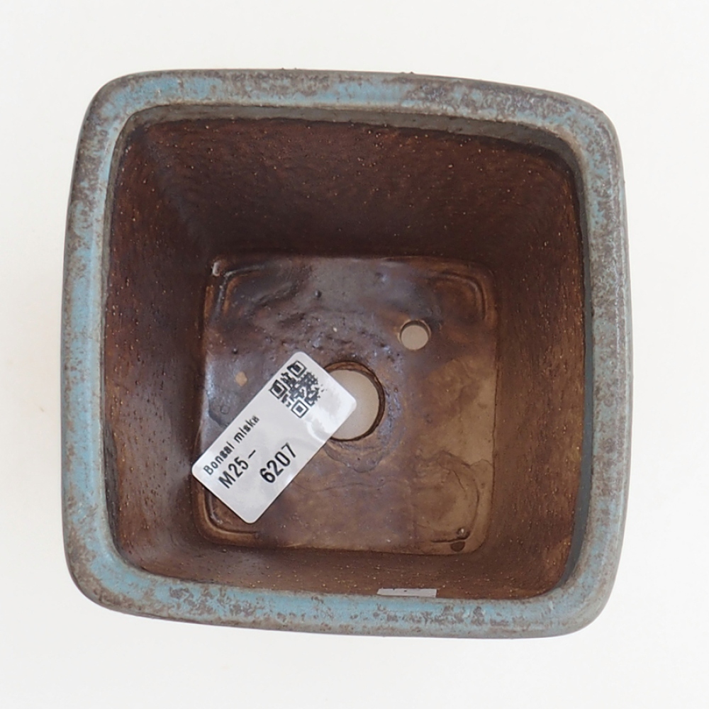 Bonsaischale aus Keramik 10 x 10 x 12 cm, Farbe blau