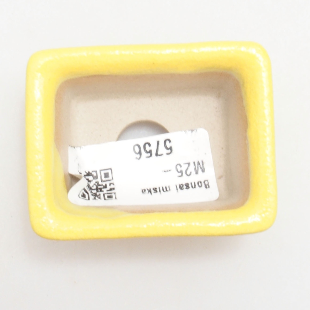 Bonsaischale aus Keramik 5,5 x 4 x 2,5 cm, gelb