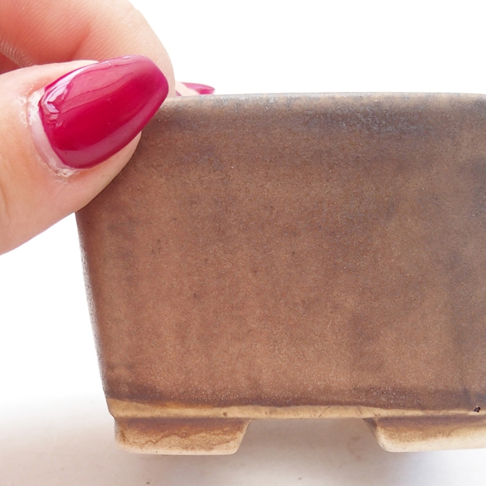 Bonsaischale aus Keramik 6 x 6 x 4,5 cm, rosa