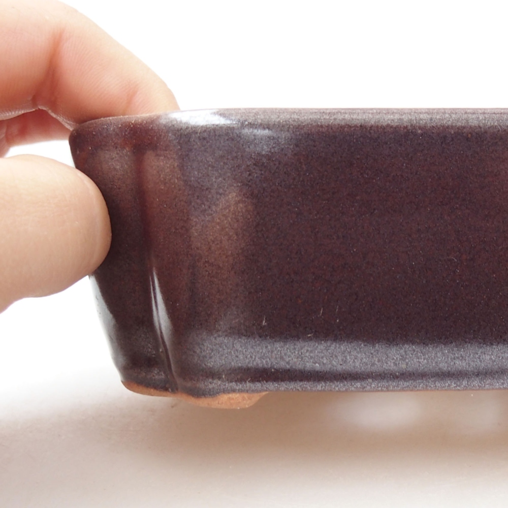 Bonsaischale aus Keramik 15,5 x 12 x 6 cm, Farbe blau