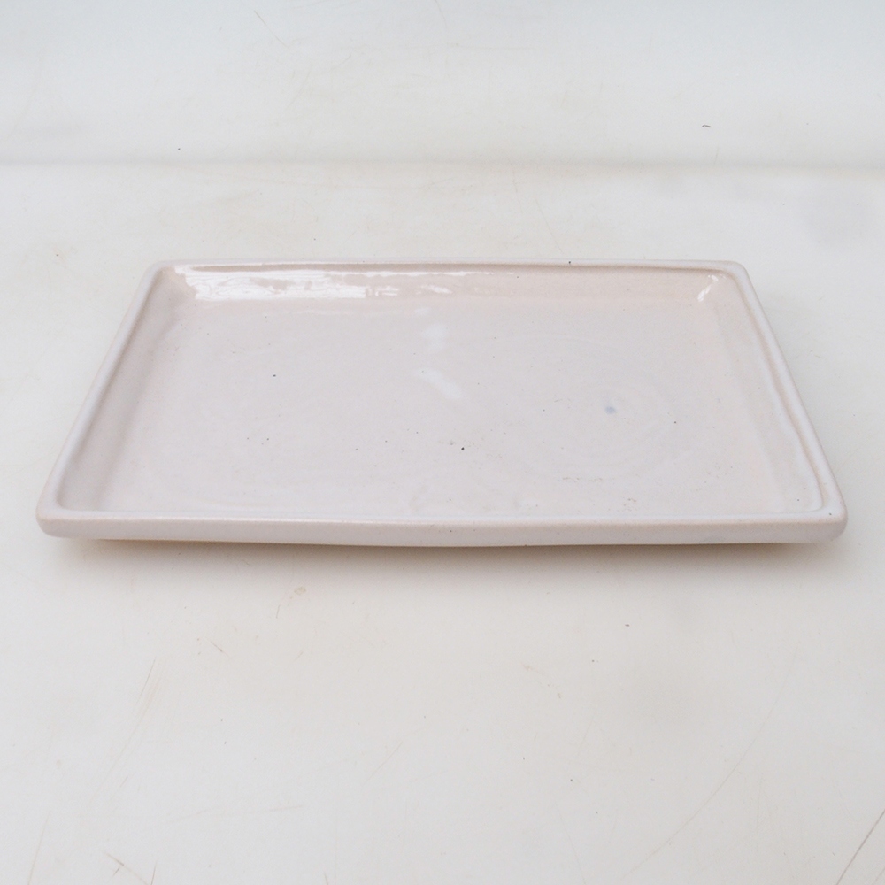 Bonsai Untersetzer Rechteck 19,5 x 14 x 1,5 cm - weiß