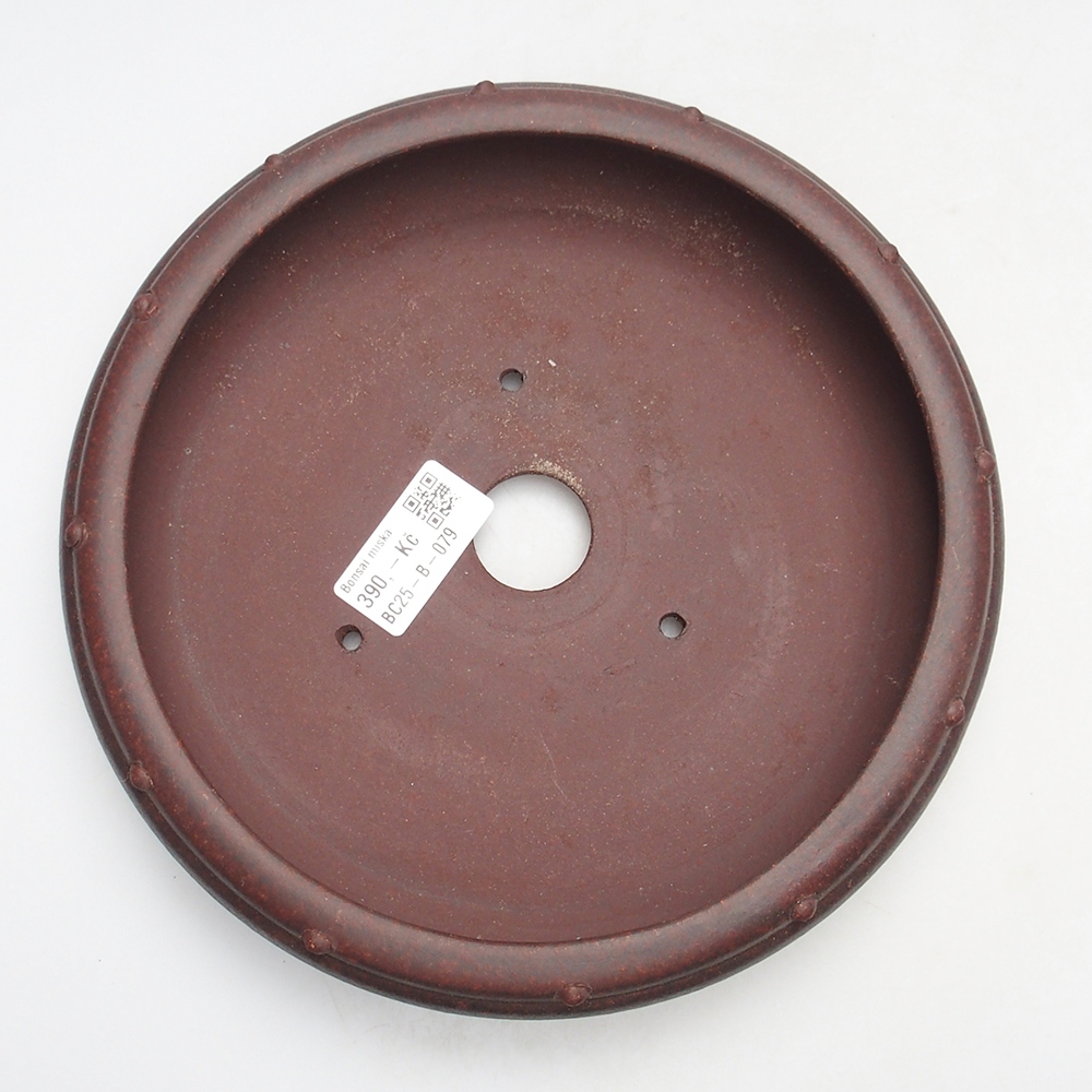 Schale 22 x 22 x 5 cm braun-rot