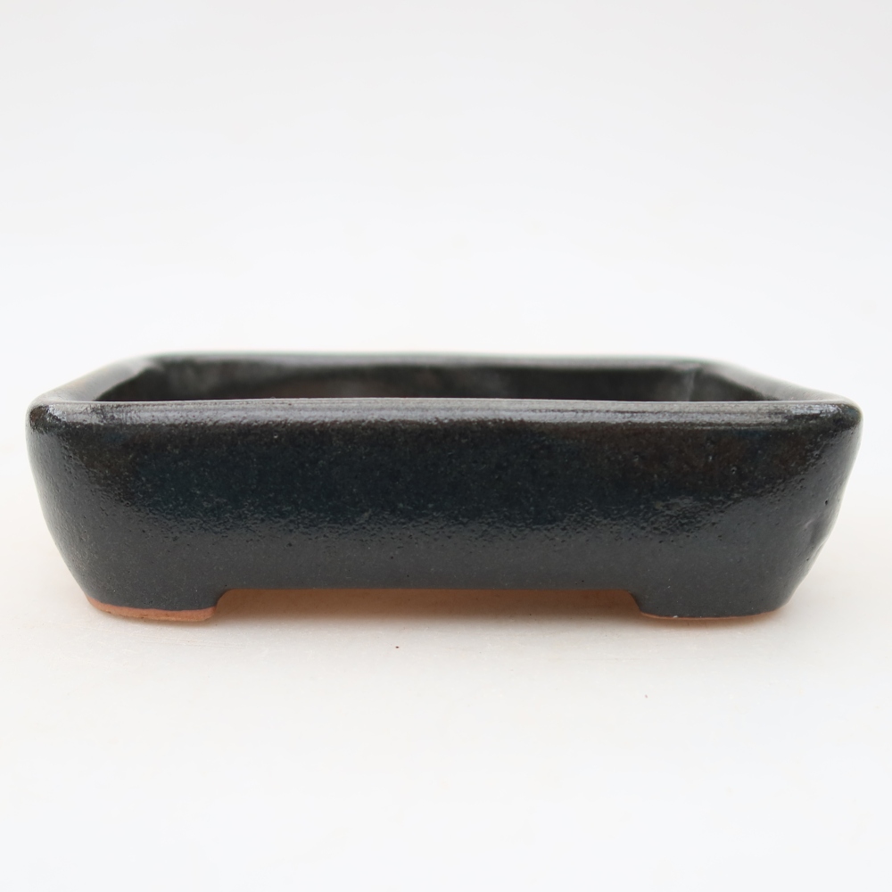 Keramik-Bonsai-Schale, 12,5 × 9 × 3,5 cm, Farbe: Schwarz