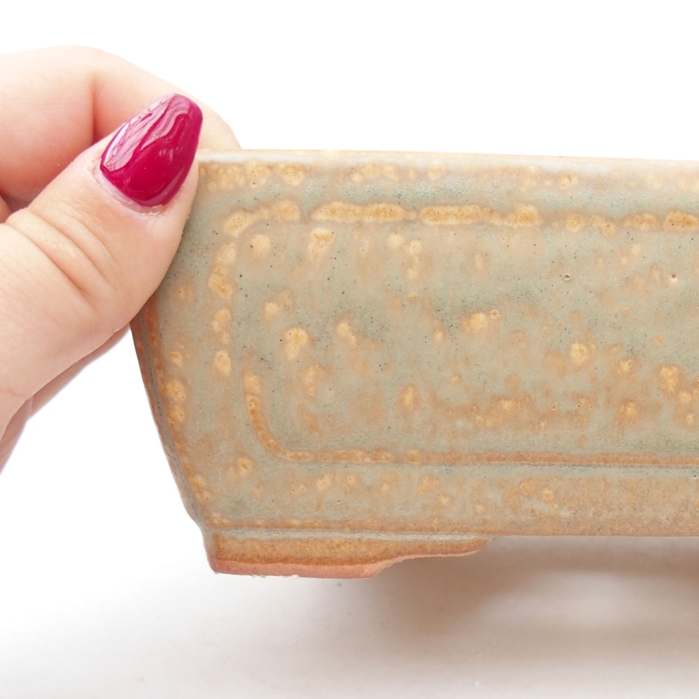 Bonsaischale aus Keramik 16 x 12 x 6 cm, grün