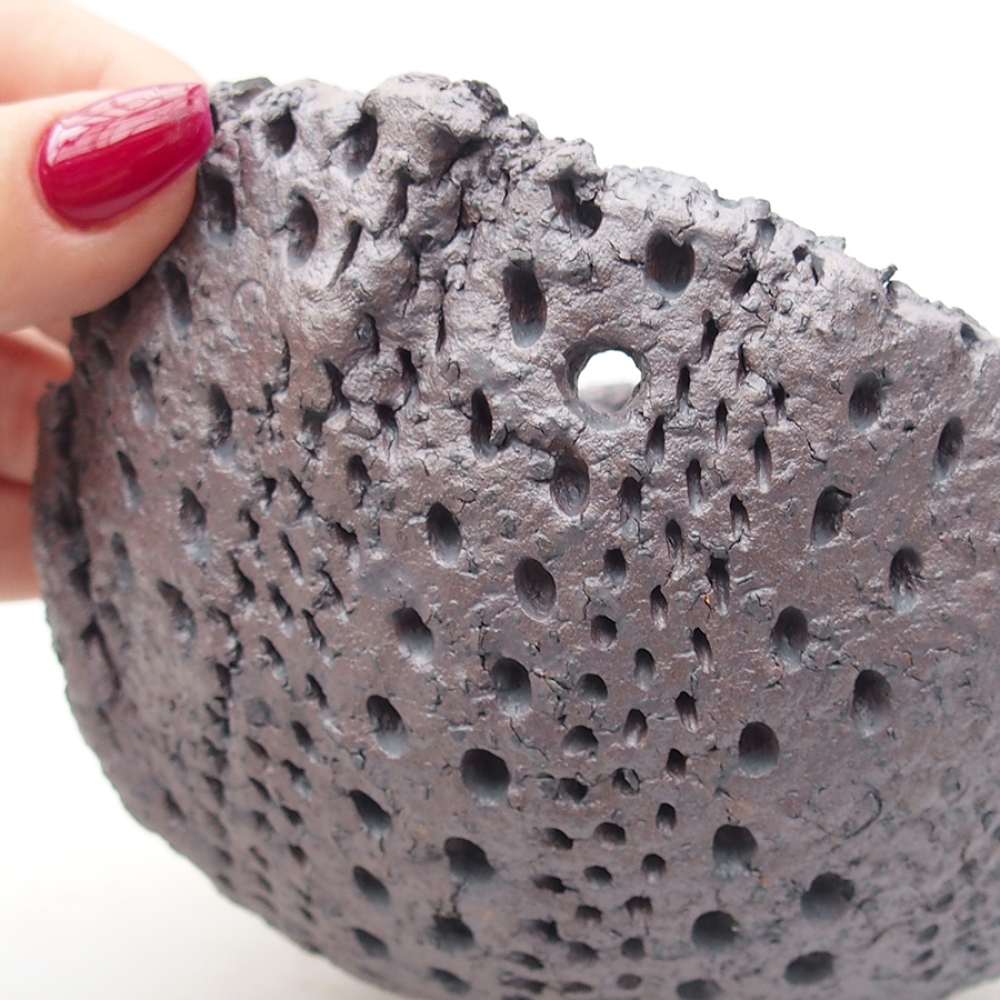 Keramikschale 14 x 12,5 x 8 cm , Metallic-Farbe